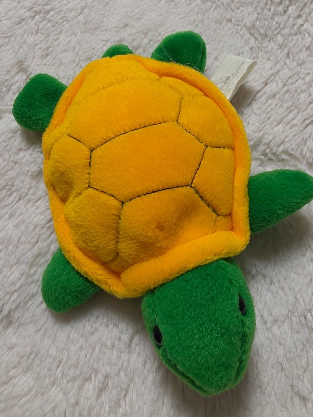 Vintage Oriental Trading Co OTC Green Yellow Sea Turtle Plush Toy Carnival Prize